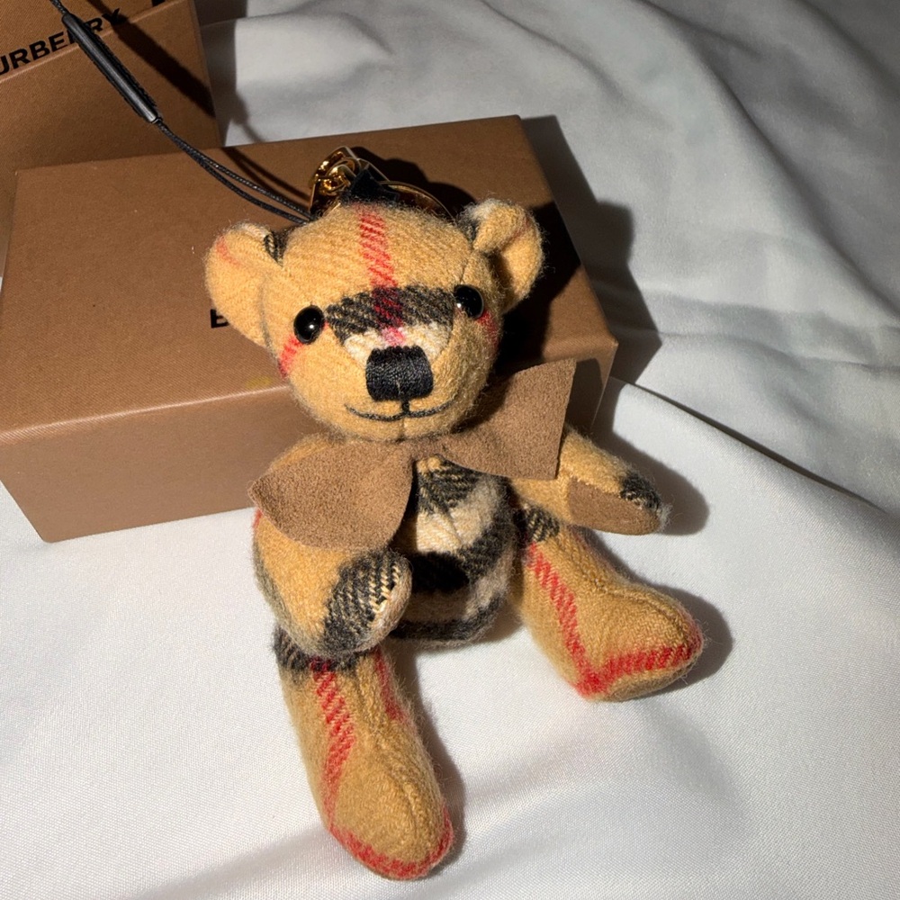 New in Box - Plaid Teddy Bear Burberry Keychain